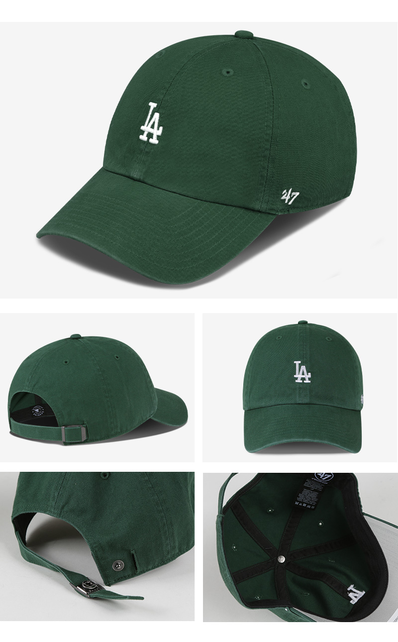 LAドジャース 刺繍スモールロゴ キャップ 選べる24色 メンズ レディース MLB ローキャップ 帽子